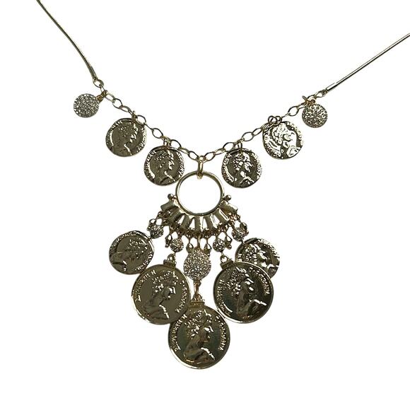 INC International Concepts Coin Drop Necklace - Picture 1 of 4